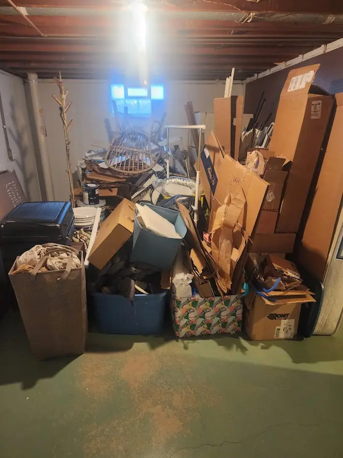 Roll-off dumpster container at job site for Concrete Dumpster Rental in Papillion